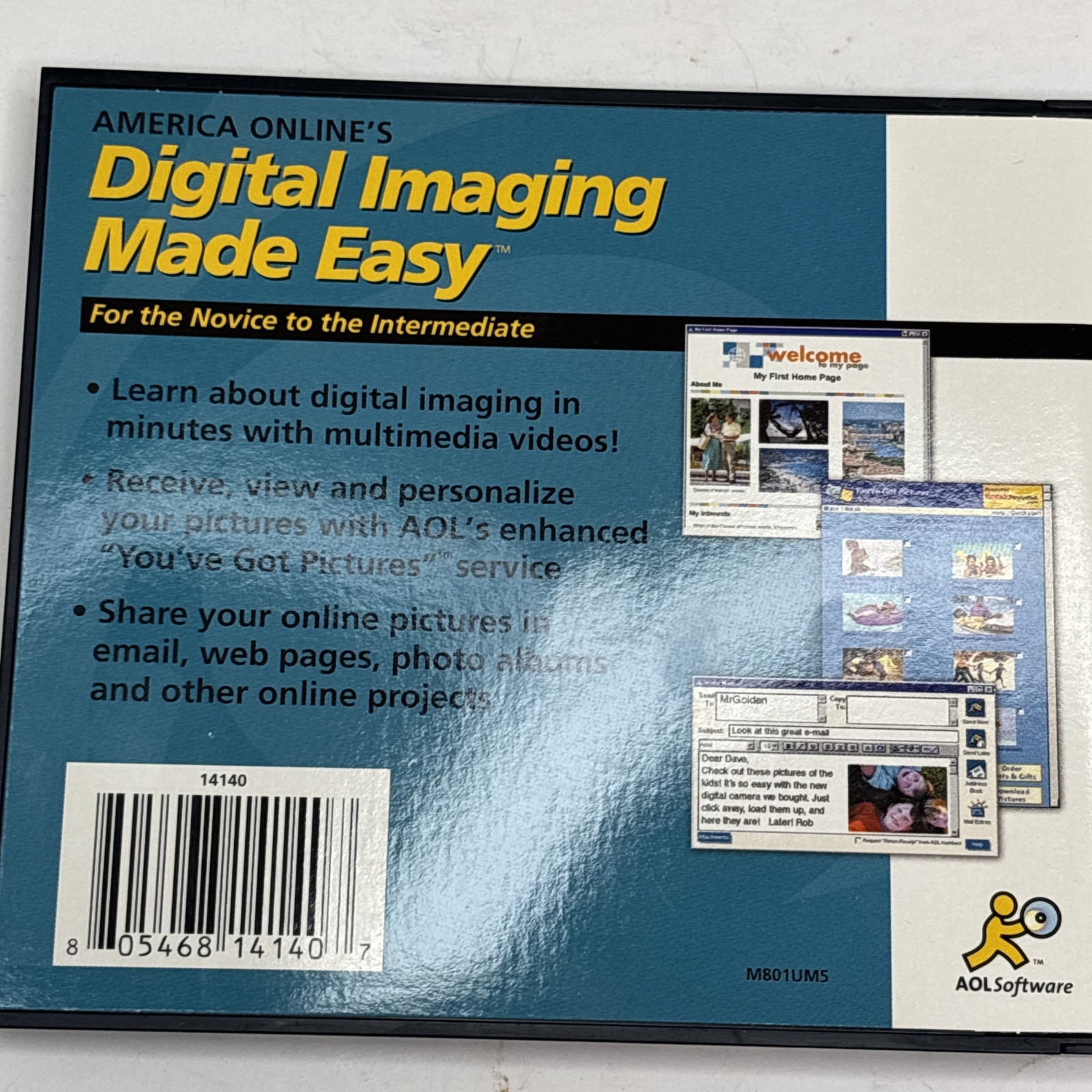 AOL Digital Imaging Made Easy – PC Software Program CD-Rom