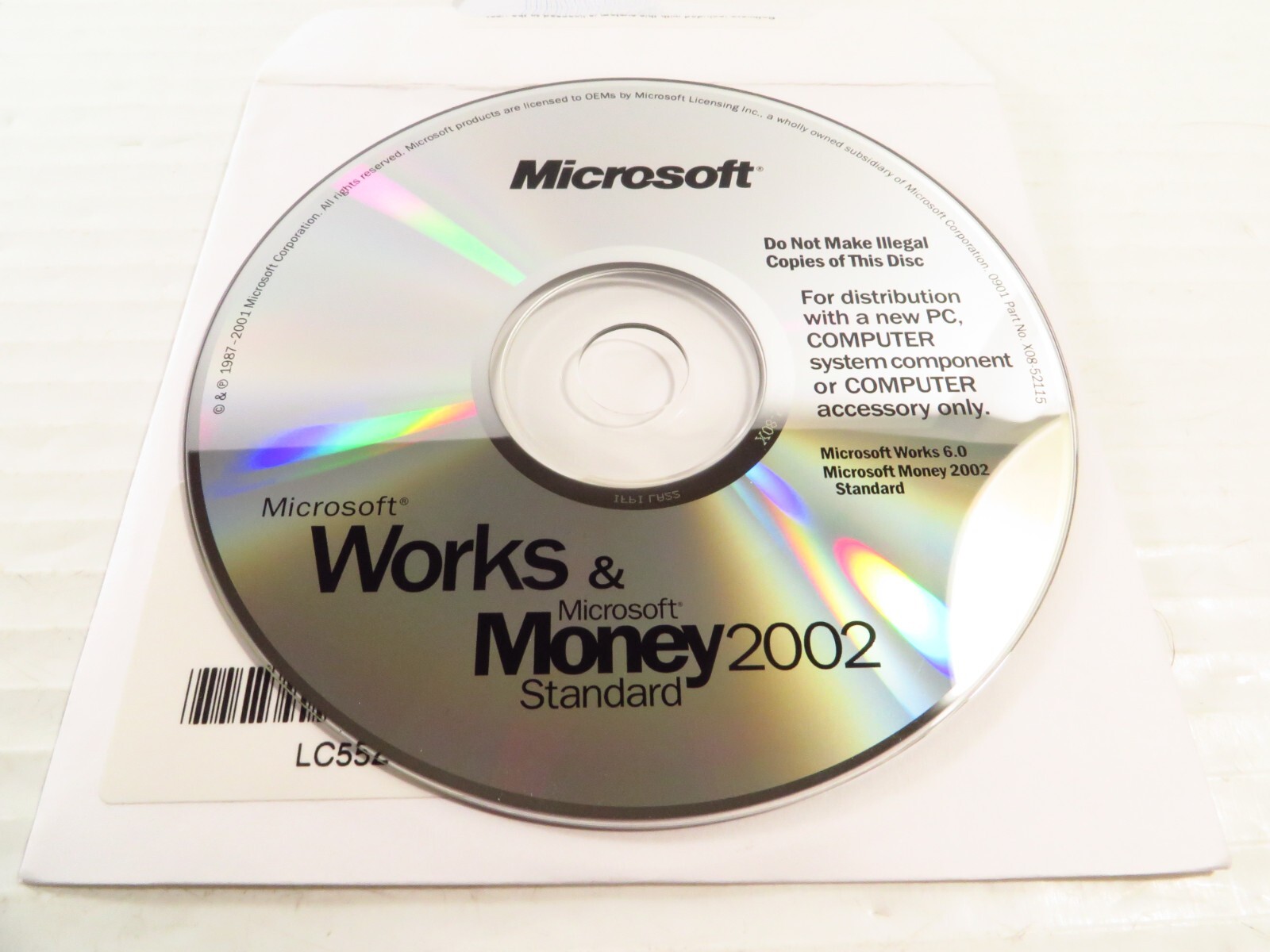 Vintage Microsoft Money 2002 Standard For Windows CD ROM Software w/ COA