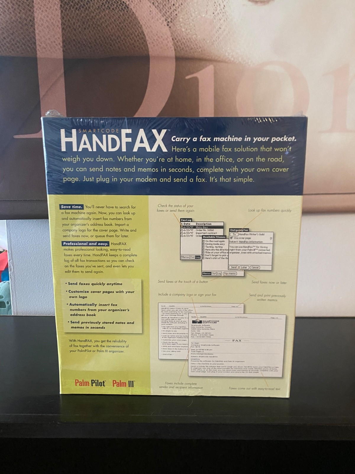 Smartcode Handfax Fax Software For PalmPilot And Palm III Organizers BRAND NEW