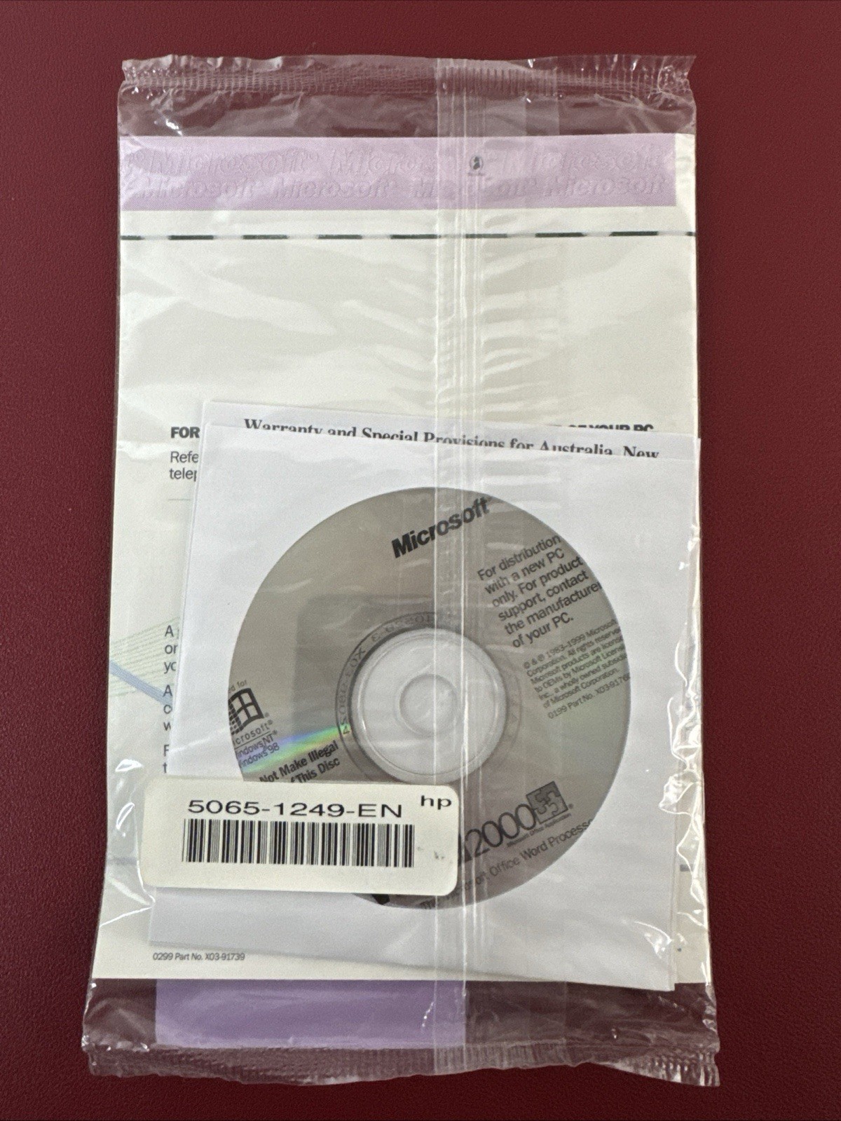 new sealed Discovering Microsoft Word 2000 w/Product Key CD-ROM Software
