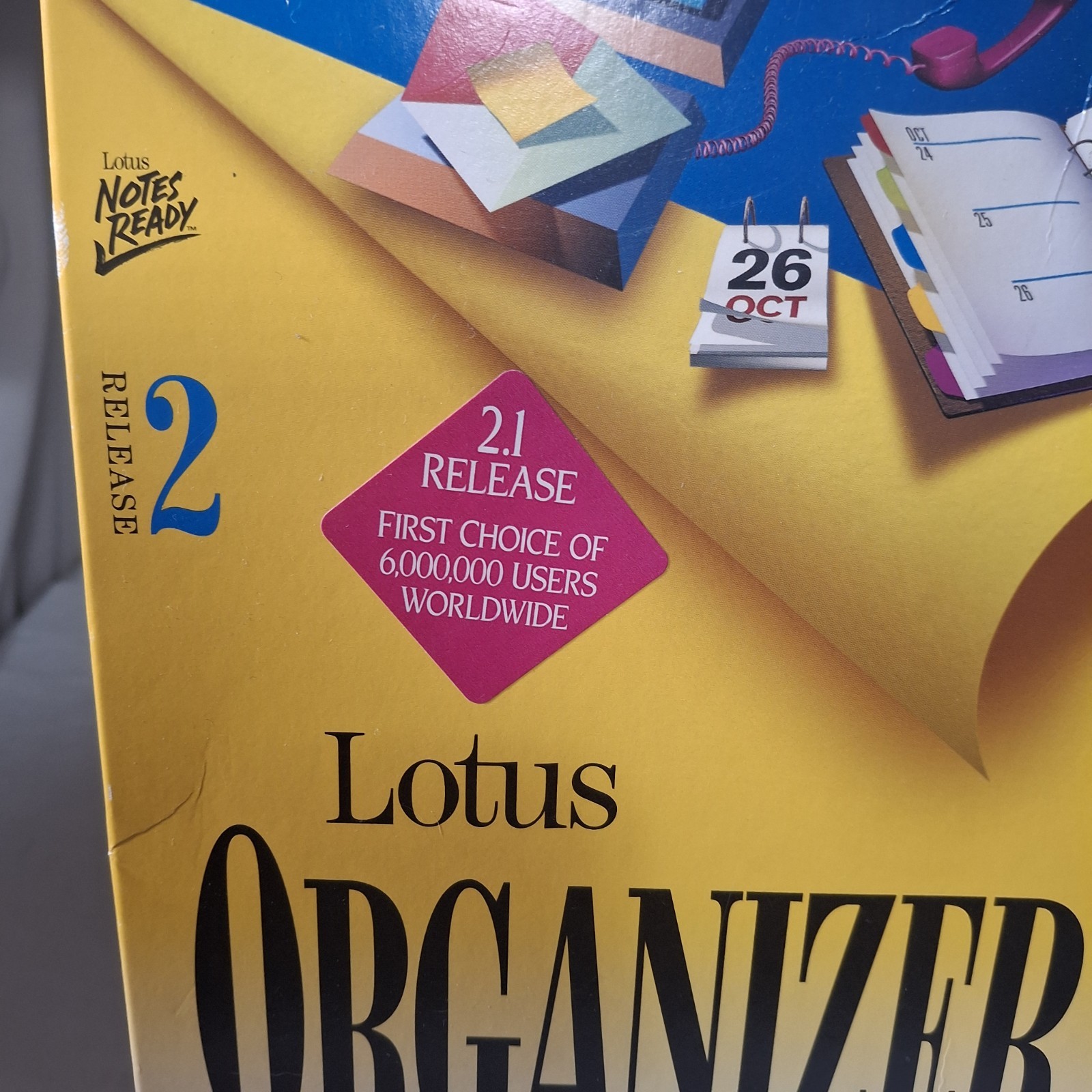 Lotus Organizer 2.1 Release 2 Big Box IBM/Windows 3.1 Complete Floppy Software
