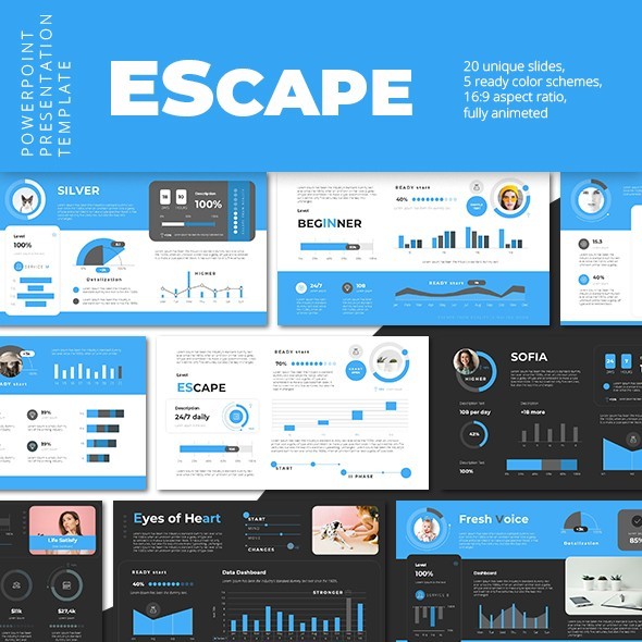 EScape PowerPoint Presentation Template by SanaNik