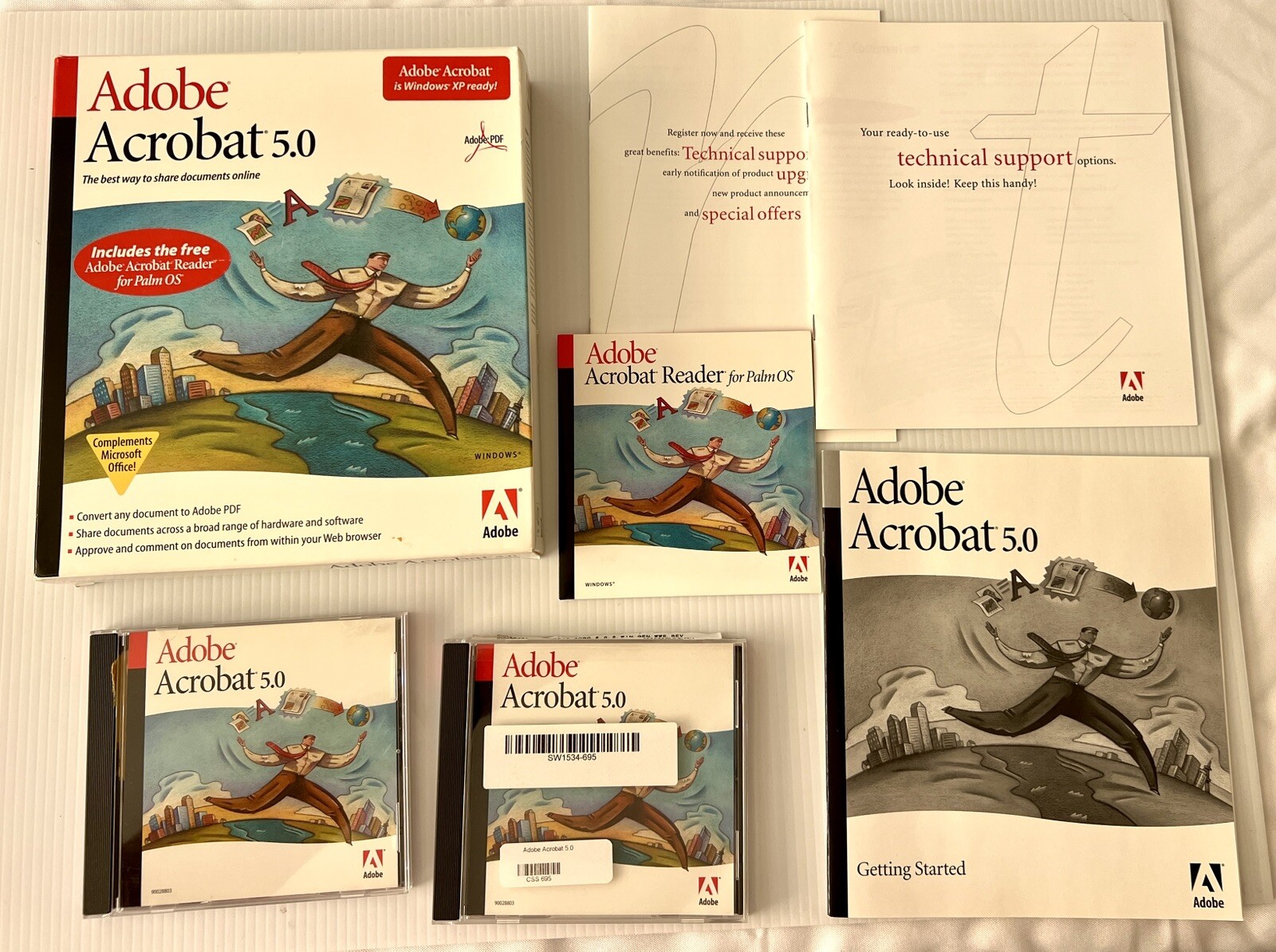 Adobe Acrobat 5.0 includes FREE Adobe Acrobat Reader for PalmOS