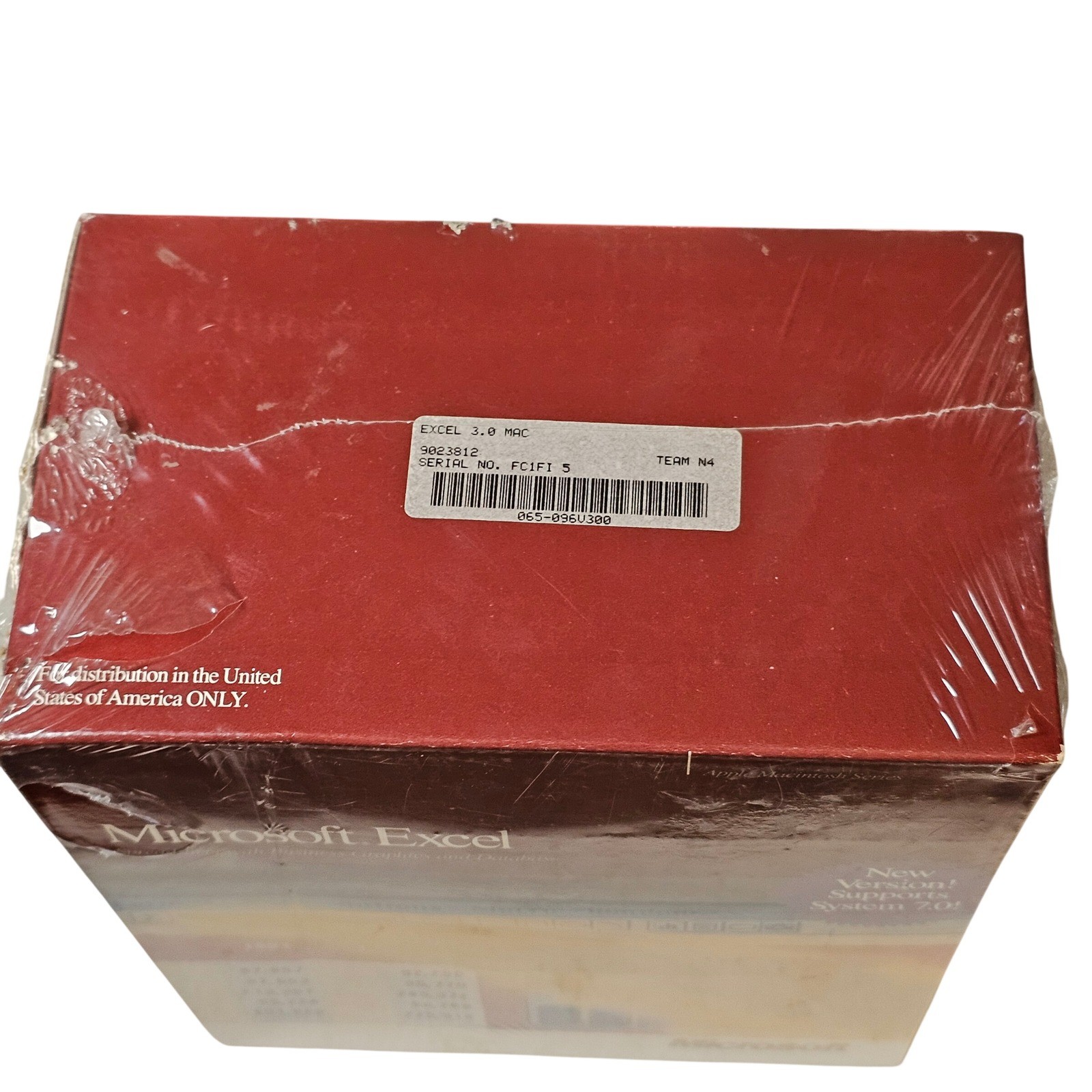 Vintage Microsoft Excel 3.0 Apple Macintosh 1991 Big Box Sealed NOS Mac OS 90s
