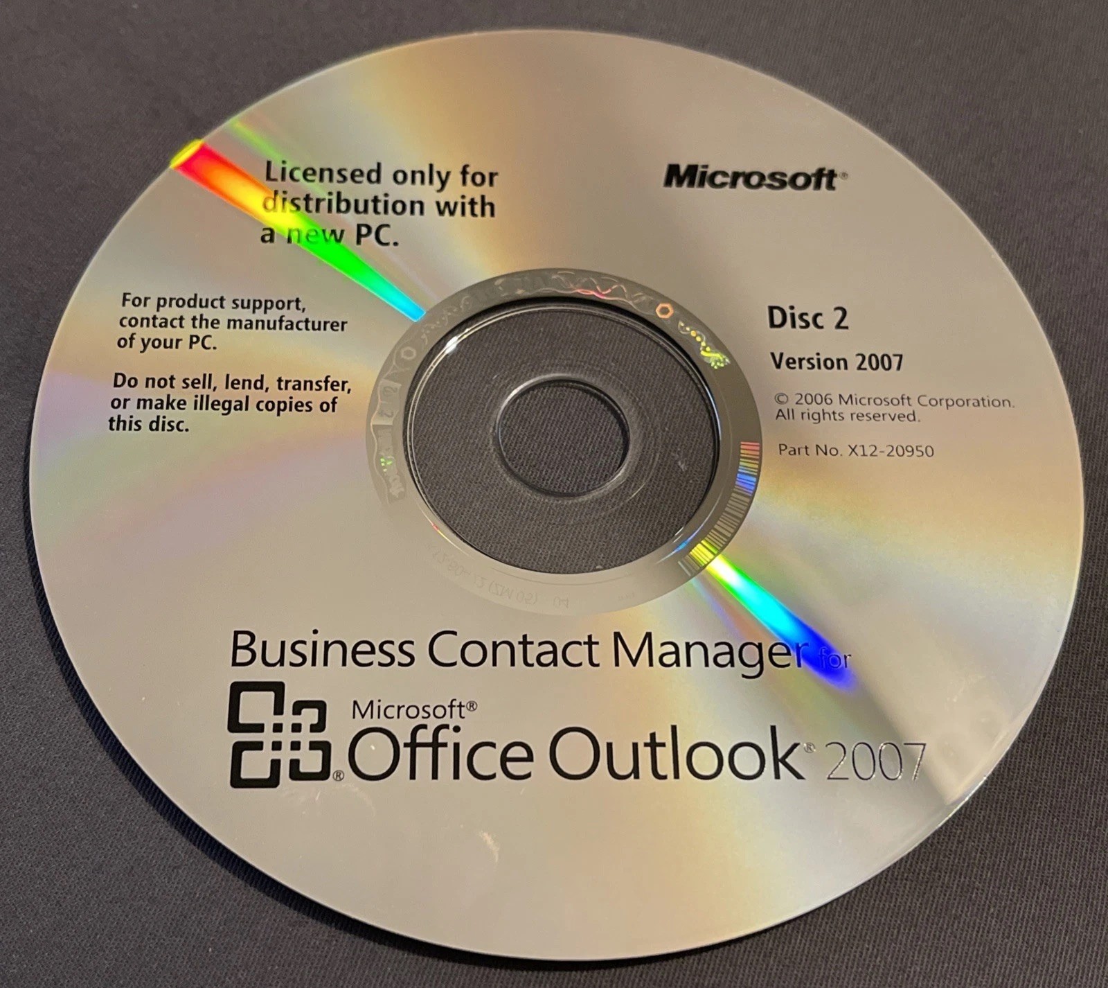 Microsoft Office Small Business w Outlook 2007 Business Contact Manager (OPENED)