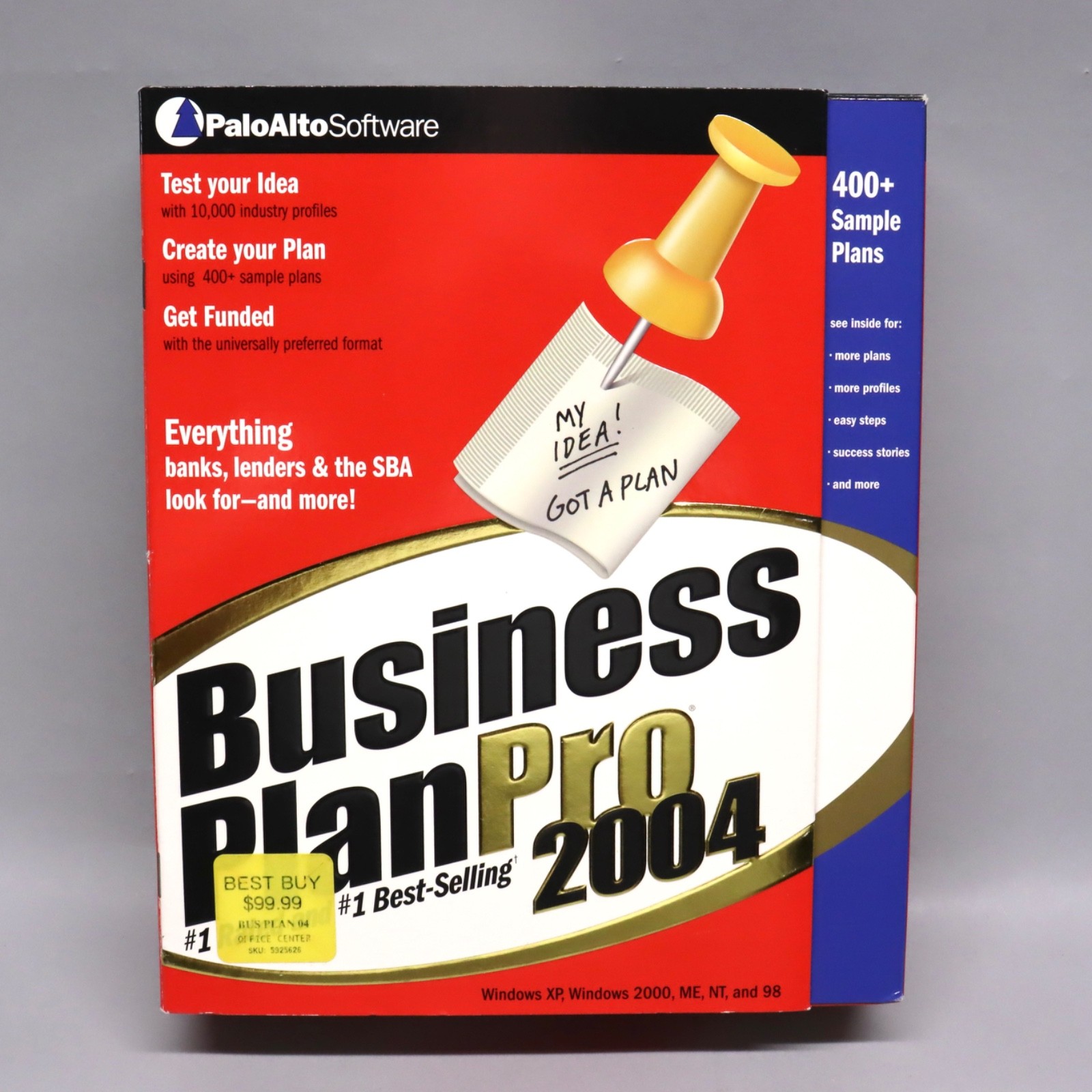 Business Plan Pro 2004 Standard Edition CD Palo Alto Software Microsoft Windows