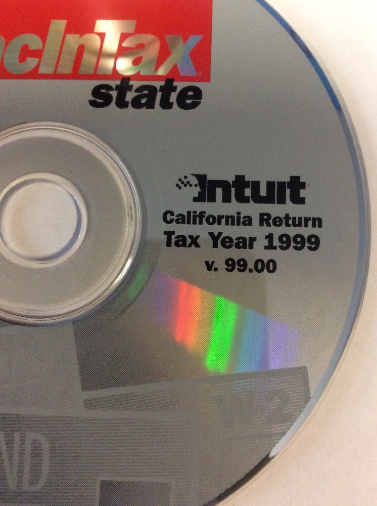 Intuit Quicken MacInTax State California Return Tax Year 1999 V99.00 Disk Only