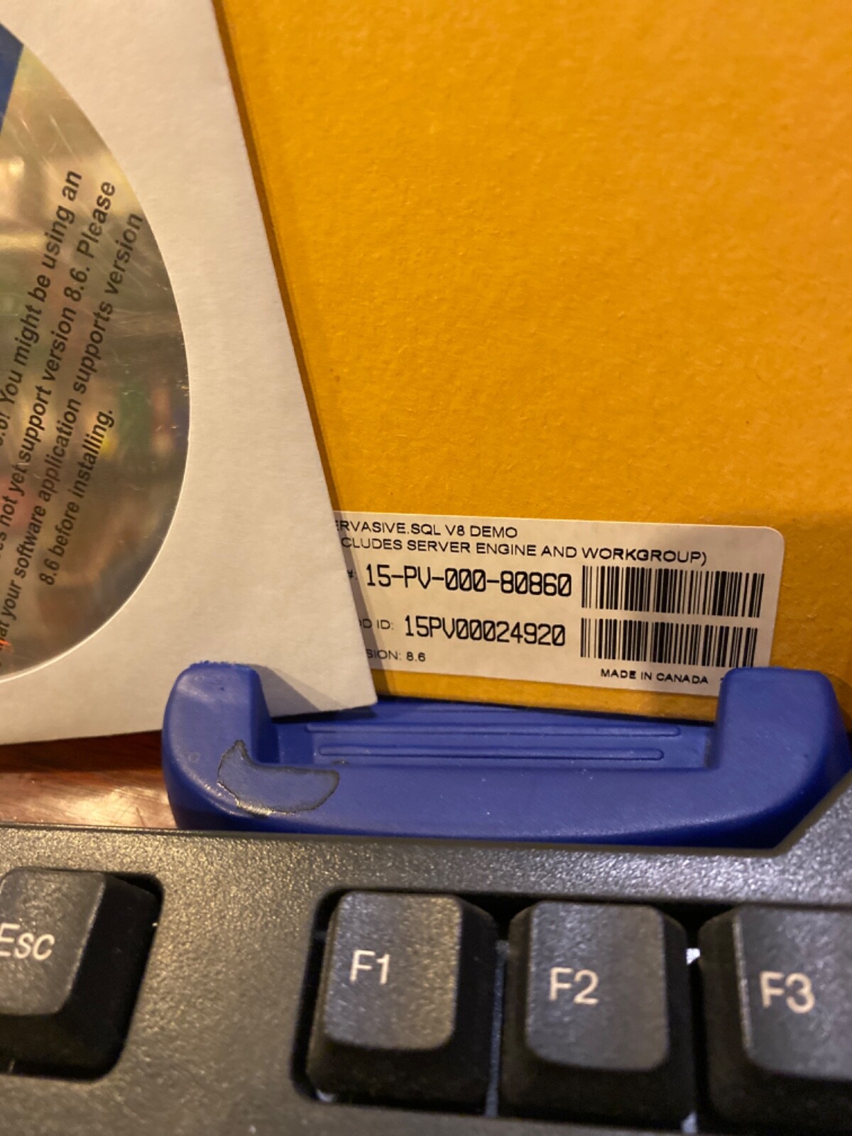 NEW 2 CDs Pervasive.SQL Server version 8.6 for Windows Server and Workgroup