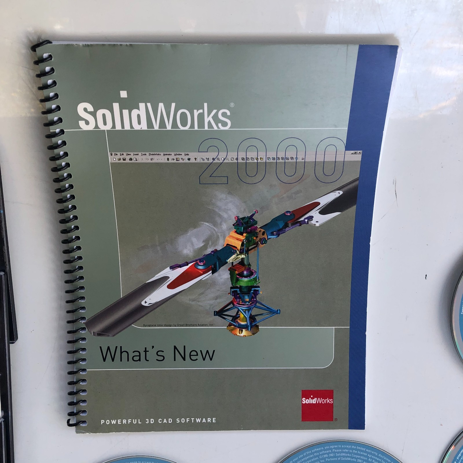 SolidWorks 2000 to 2003 DVD Software Discs LOT 3D SWCDR03 SP3+What’s New Book