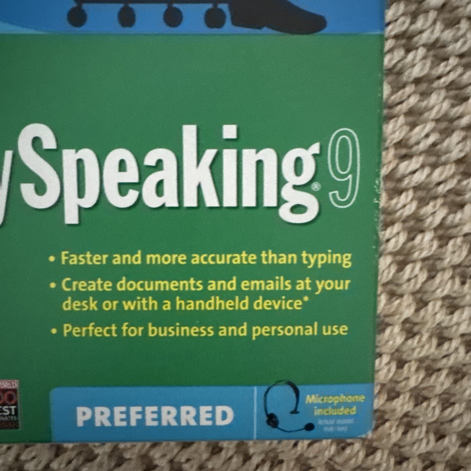 Nuance Dragon NaturallySpeaking 9 Preferred Speech Recognition CD Windows Engli…