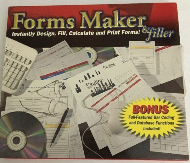 Forms Maker & Filler(PC,2007)New. for W98, ME, W2000 & WindowsXP-RARE-SHIPS N 24