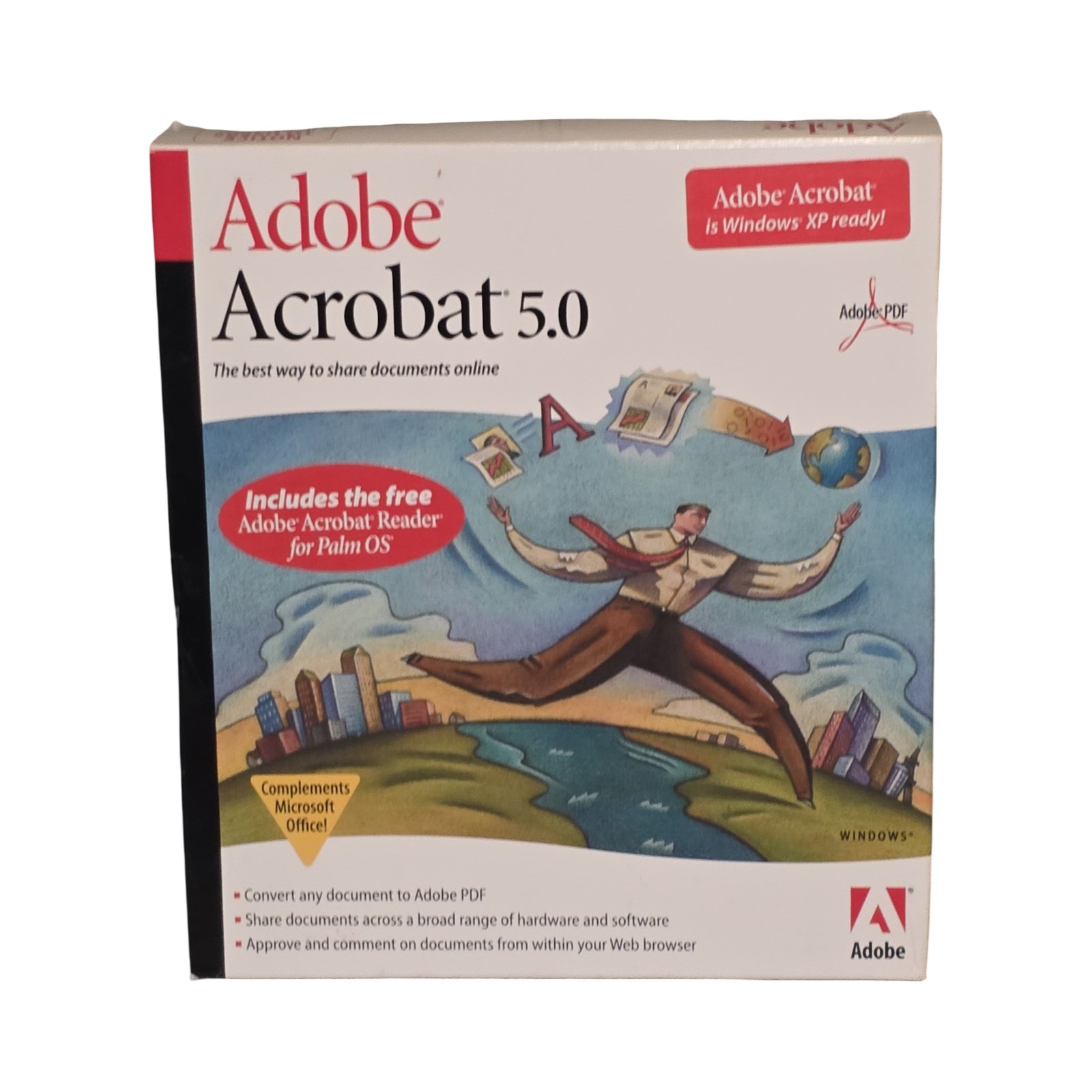 Adobe Acrobat 5.0 Full Retail Version CD Box Manuals Product Key Windows Mac VGC