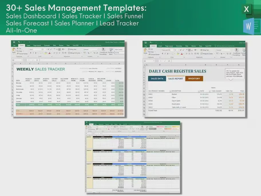 30+ Sales Management Excel Templates | Sales Tracker, Dashboard, Funnel