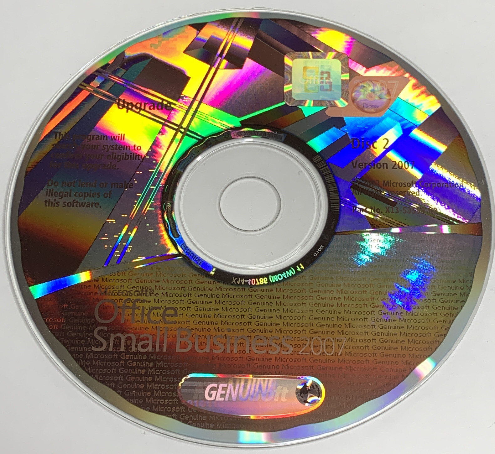 MICROSOFT OFFICE 2007 Small Business Edition UPGRADE Complete W/Product Key