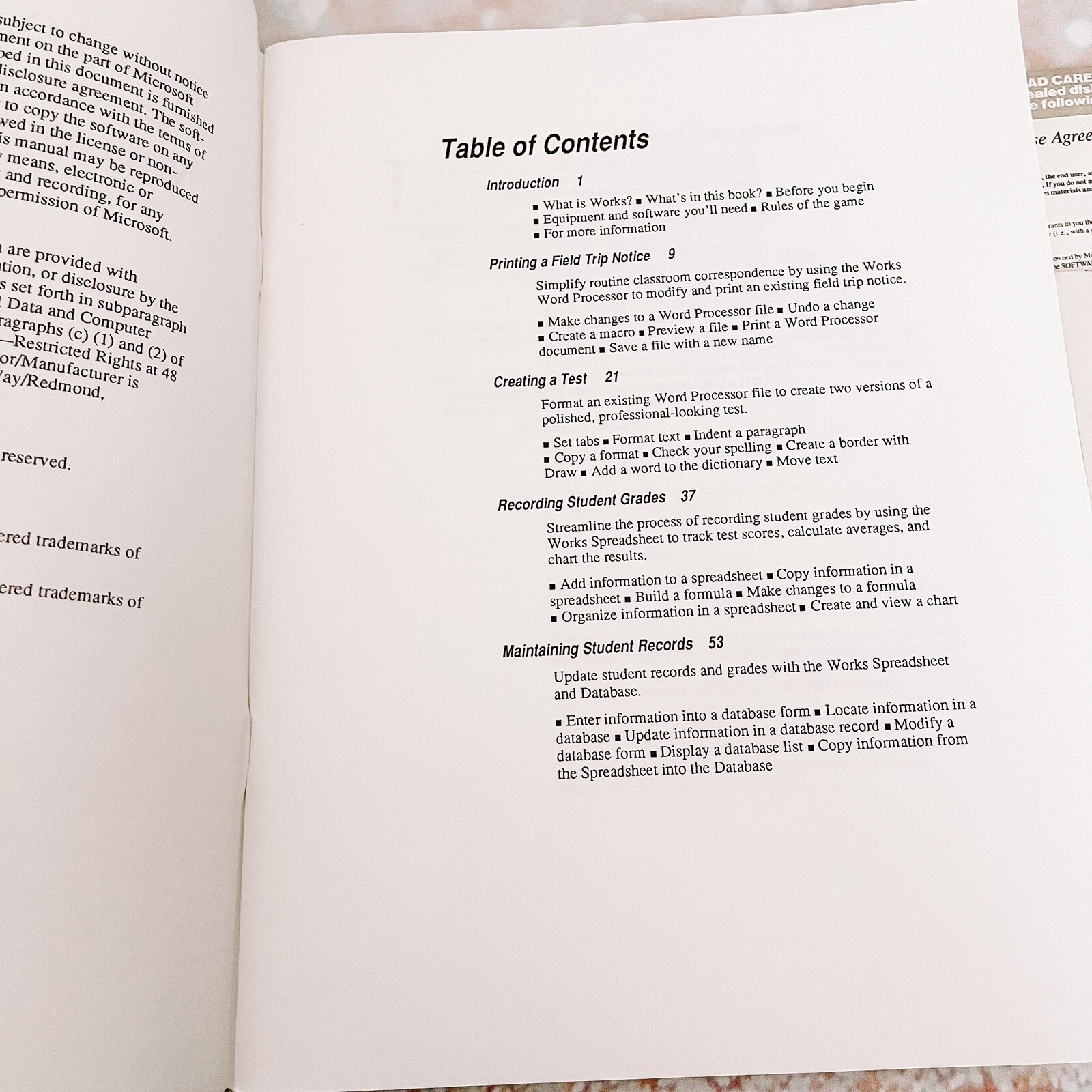 In And Out Of The Classroom With Microsoft Works W/ Floppy Disc 1990 Teachers