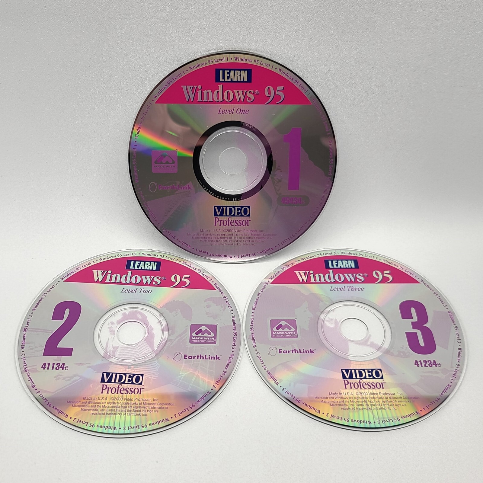 ⭐️ Video Professor Learn Windows 95 3-CD Set – PC CD-ROM