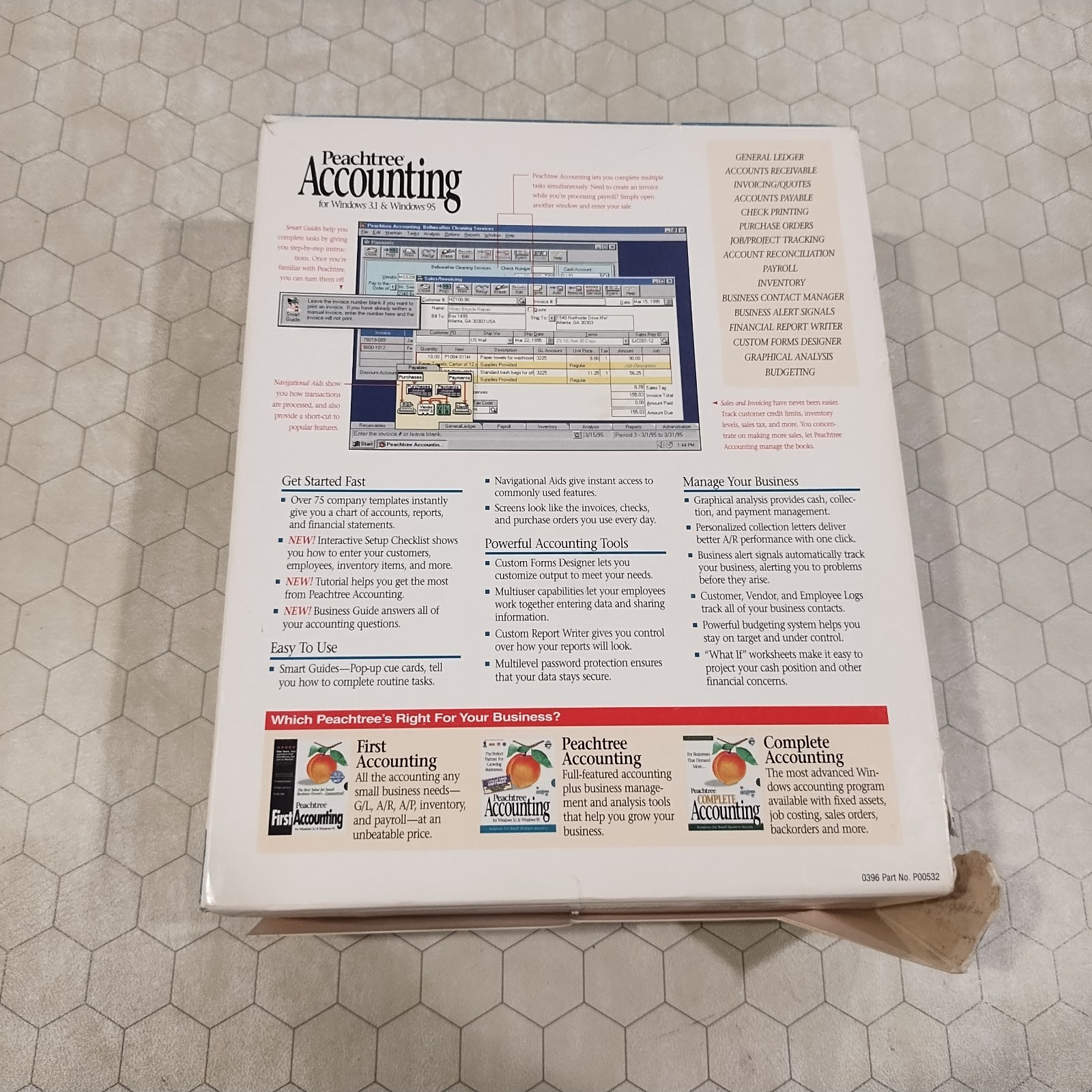 Peachtree Accounting Release 3.5, Windows 3.1/Windows 95, 1996