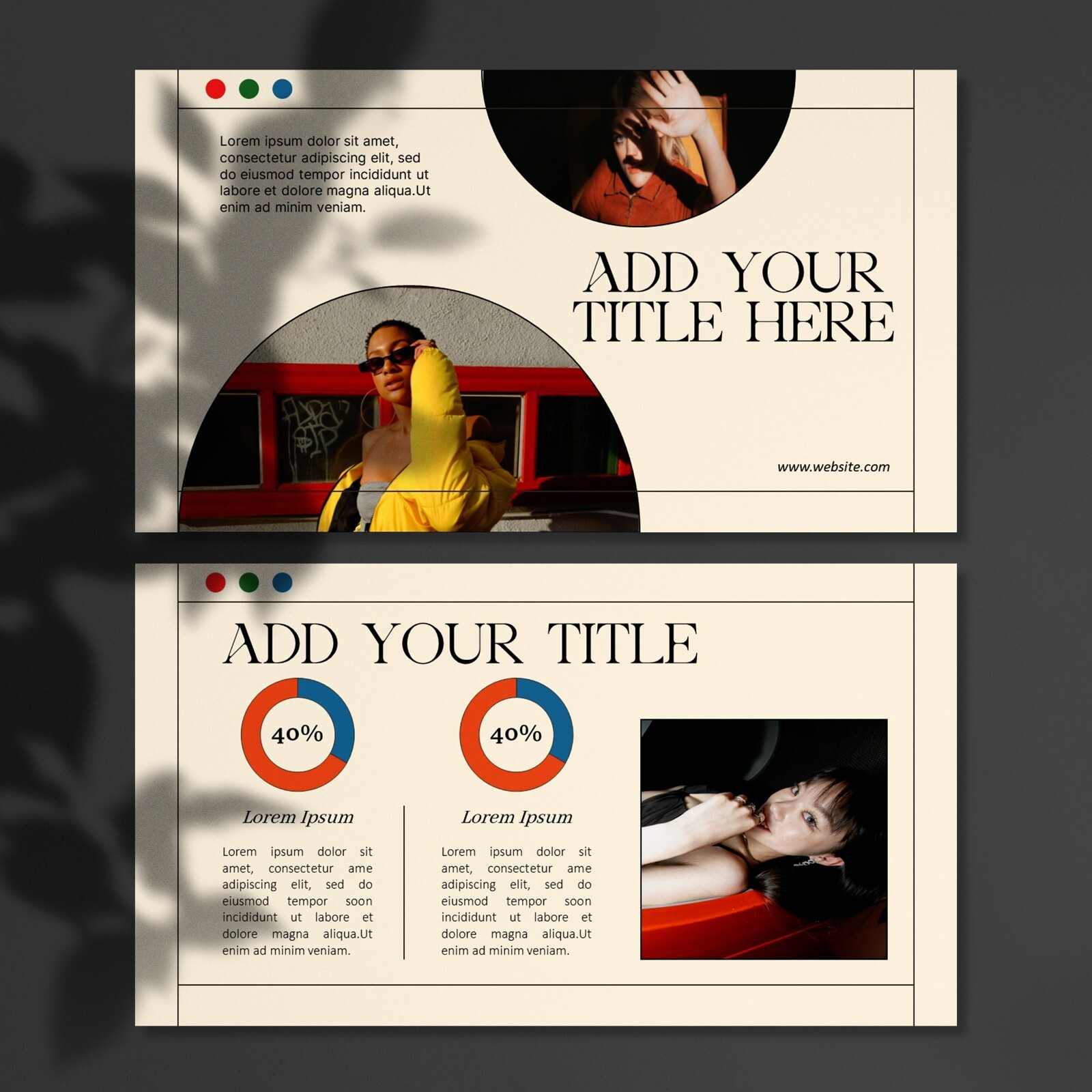 Retro Minimalist PowerPoint Template – Clean Modern Aesthetic Pitch Deck