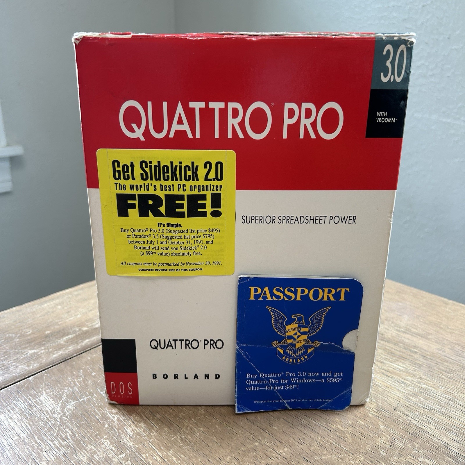 QUATTRO 3.0 For DOS Spreadsheet Software 3.5 & 5.25 Floppy Disks w/ Manuals