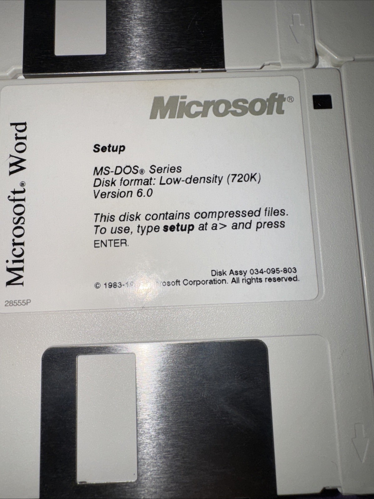 Microsoft Word Floppy INSTALL Diskettes Version 6.0 Apple 9 Disks