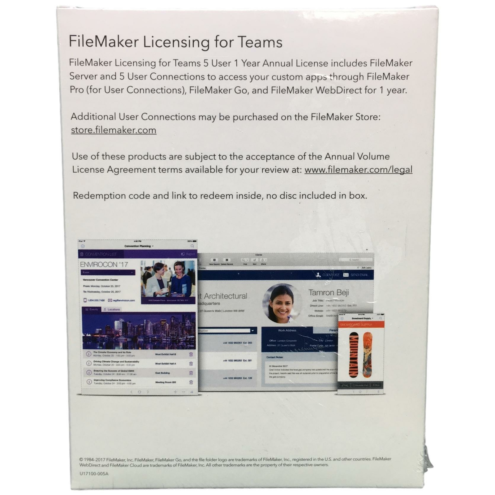 FileMaker 5 User 1 Year License HLB42LL/A