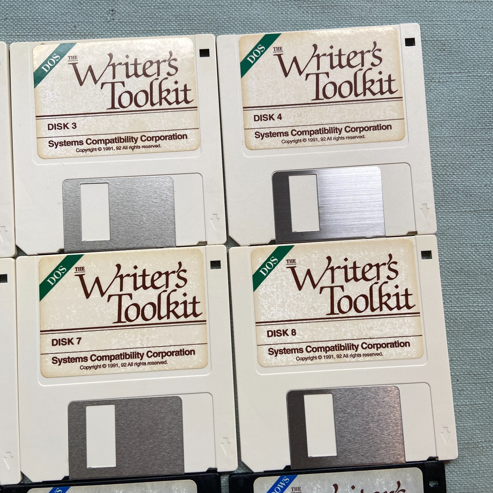 Vintage Software Lot 3.5” Writers Toolkit DOS 1992 Windows Systems Compatibility