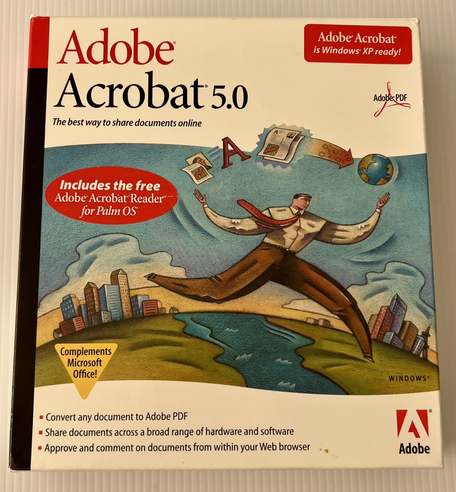 Adobe Acrobat 5.0 includes FREE Adobe Acrobat Reader for PalmOS