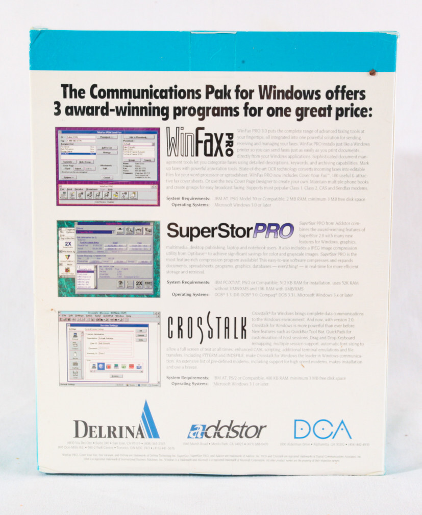 Communications Pak for Windows, Sealed (SuperStor Pro, WinFax Pro, Crosstalk)