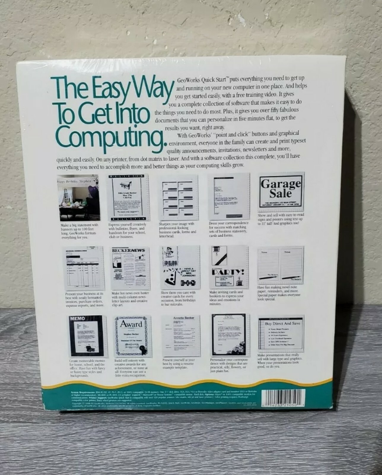 GeoWorks Quick Start Software Bundle Vintage 1990s New Sealed