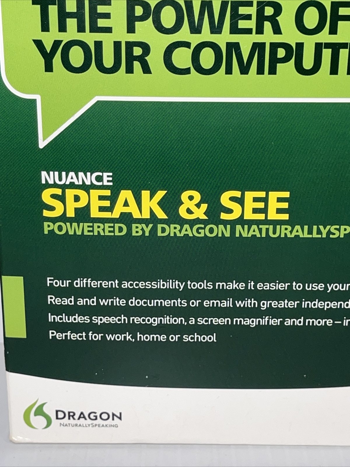 Nuance Dragon Naturally Speaking Speak & See Software With Microphone