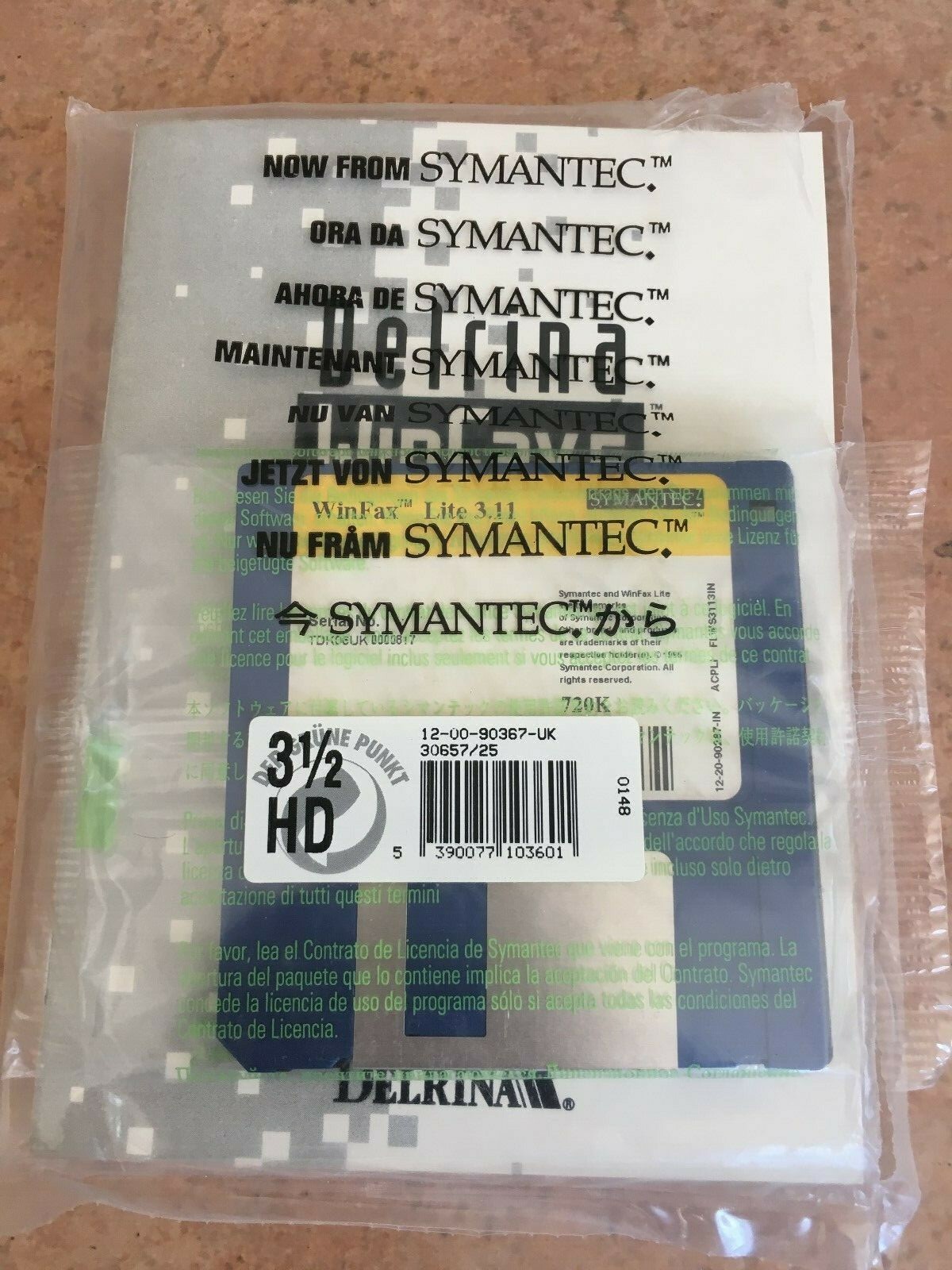 Vintage Delrina WinFax Lite 3.11 for Windows Diskette and Manuals