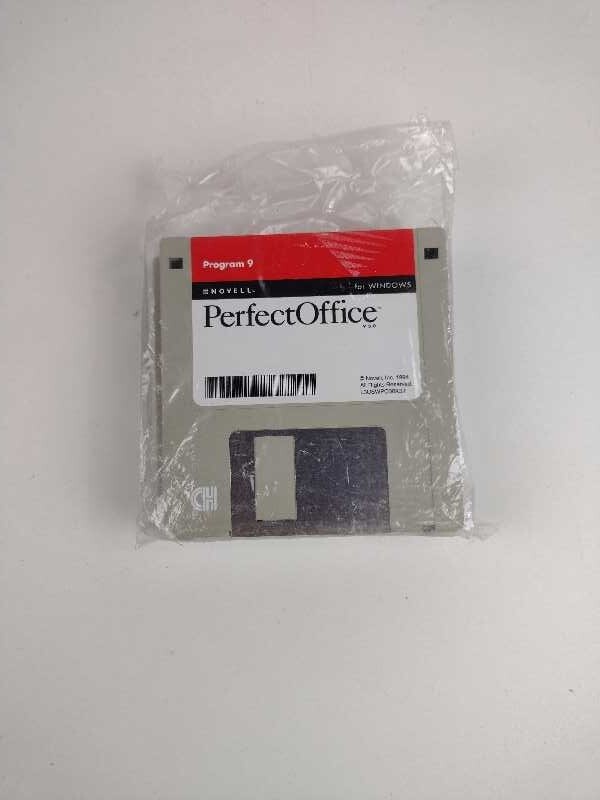 Novell Perfect Office for Windows v 3.0 – 3.5″ floppies – 1994