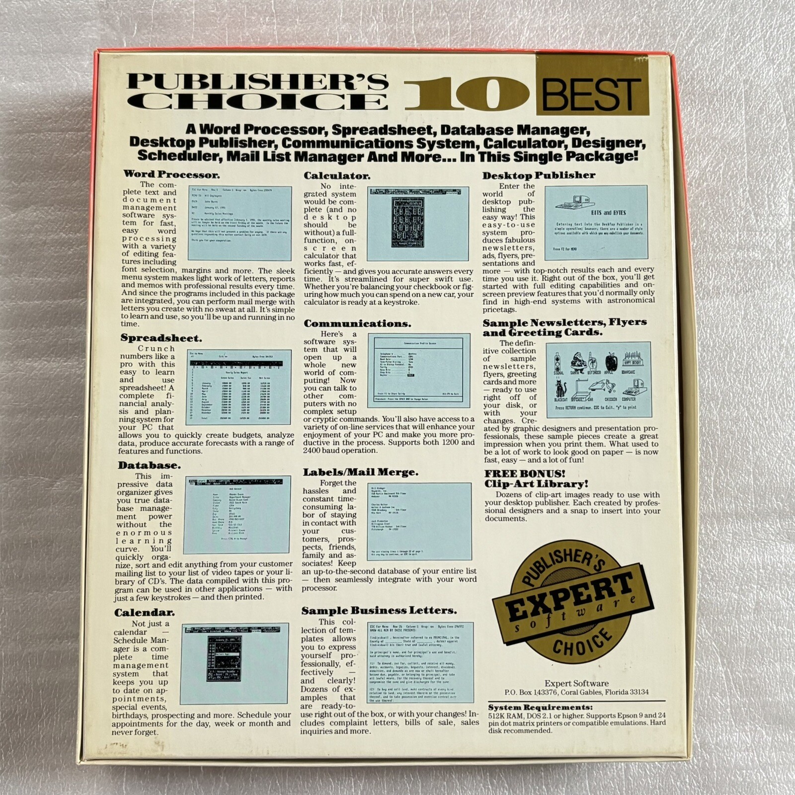 Publishers Choice 10 Best Tandy / IBM In Box
