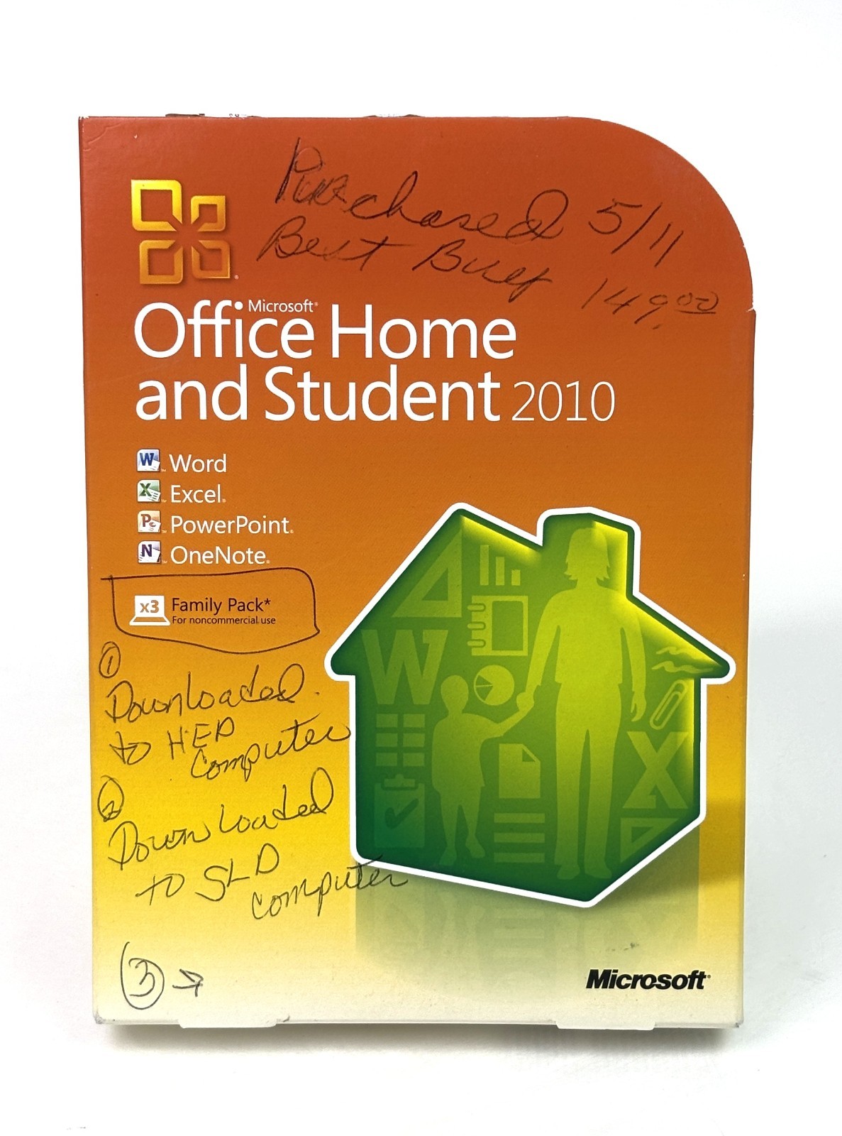 Microsoft Office 2010 Home and Student Family Pack For 3 PCs With Product Key