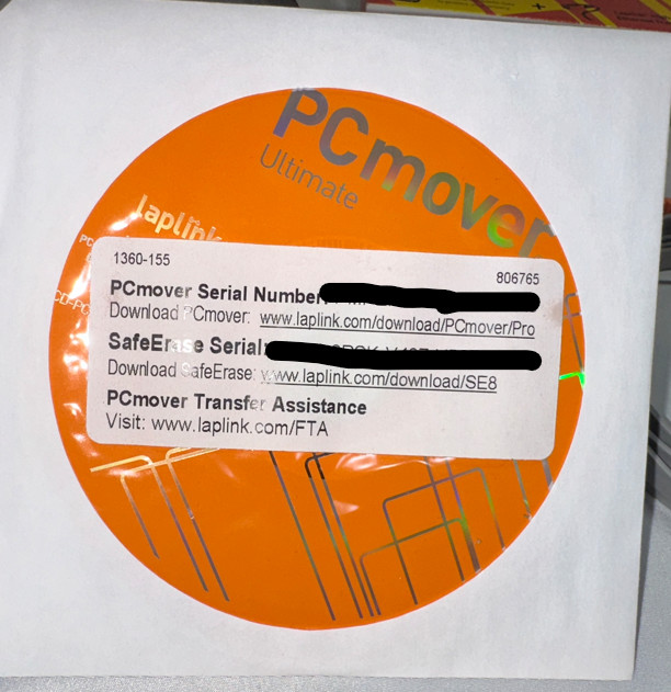 Laplink PCmover Ultimate-PC Transfer Software w/High-Speed Ethernet Cable-USED