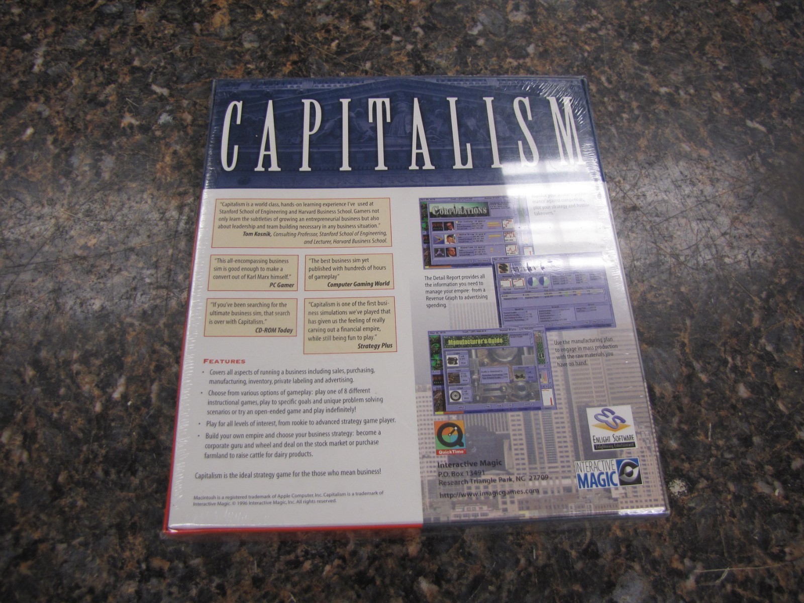 Vintage Capitalism Strategy Macintosh CD-ROM 1996 Interactive Magic – NEW Sealed