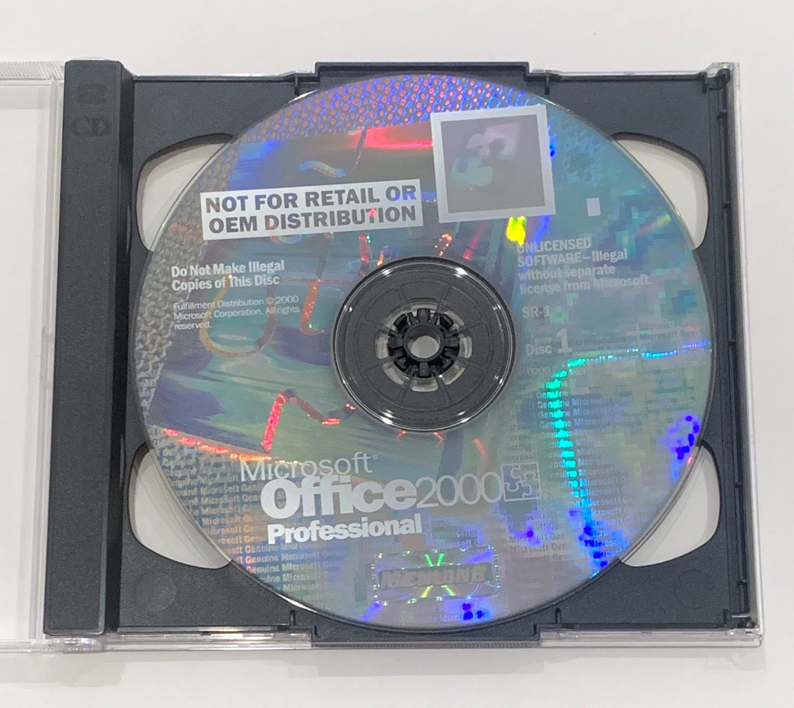 Microsoft Office 2000 Professional Disc 1 & 2 with Product Key SR-1