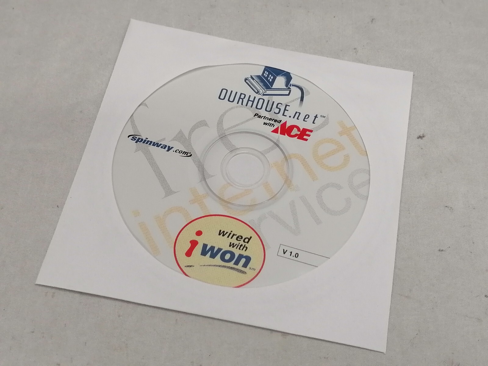 Vintage Ourhouse.Net Partnered with ACE Spinway Wired with iWon V1.0 P/N: 8C02