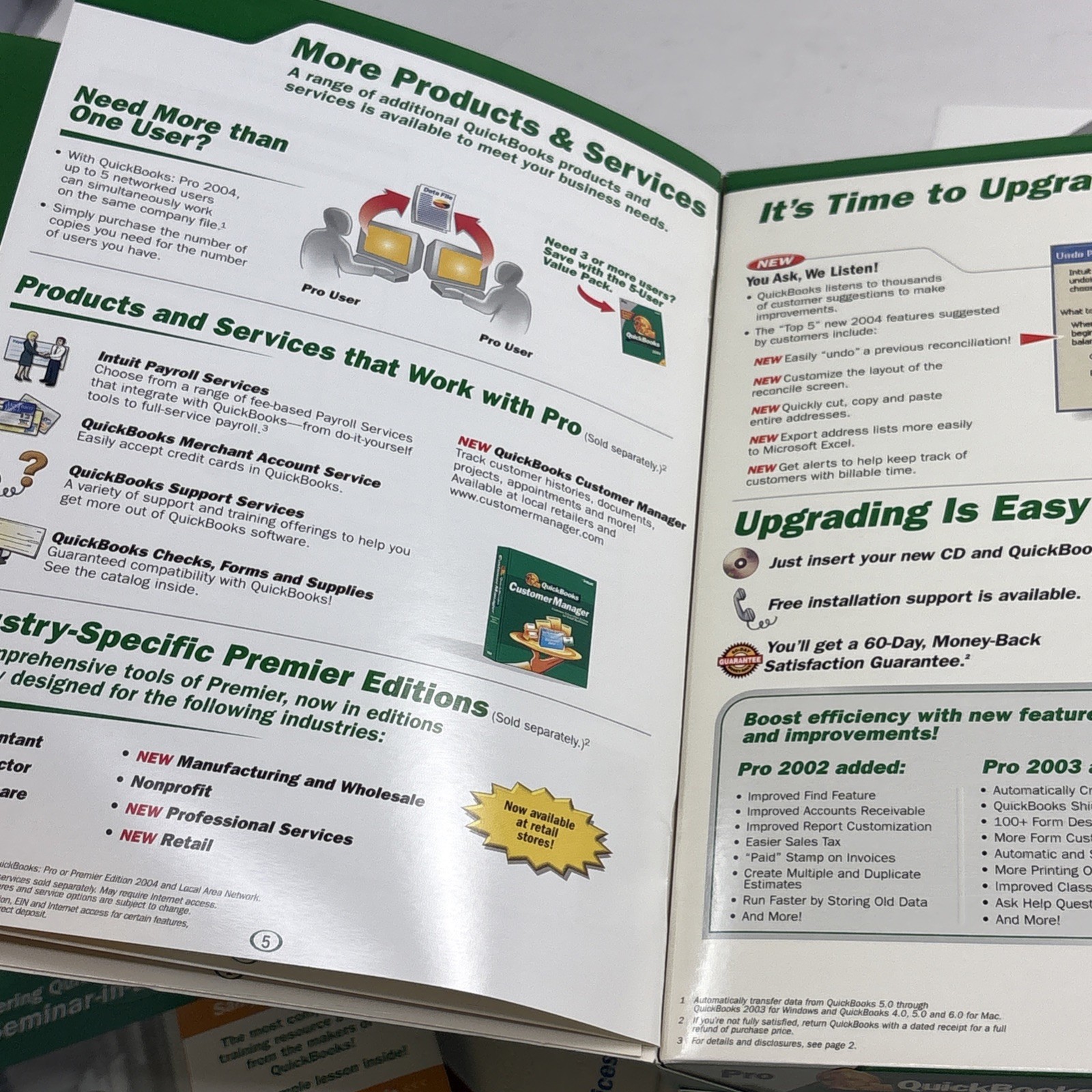 Intuit QuickBooks Pro 2004 with License Key for Windows 98/ME/2000/XP In Box