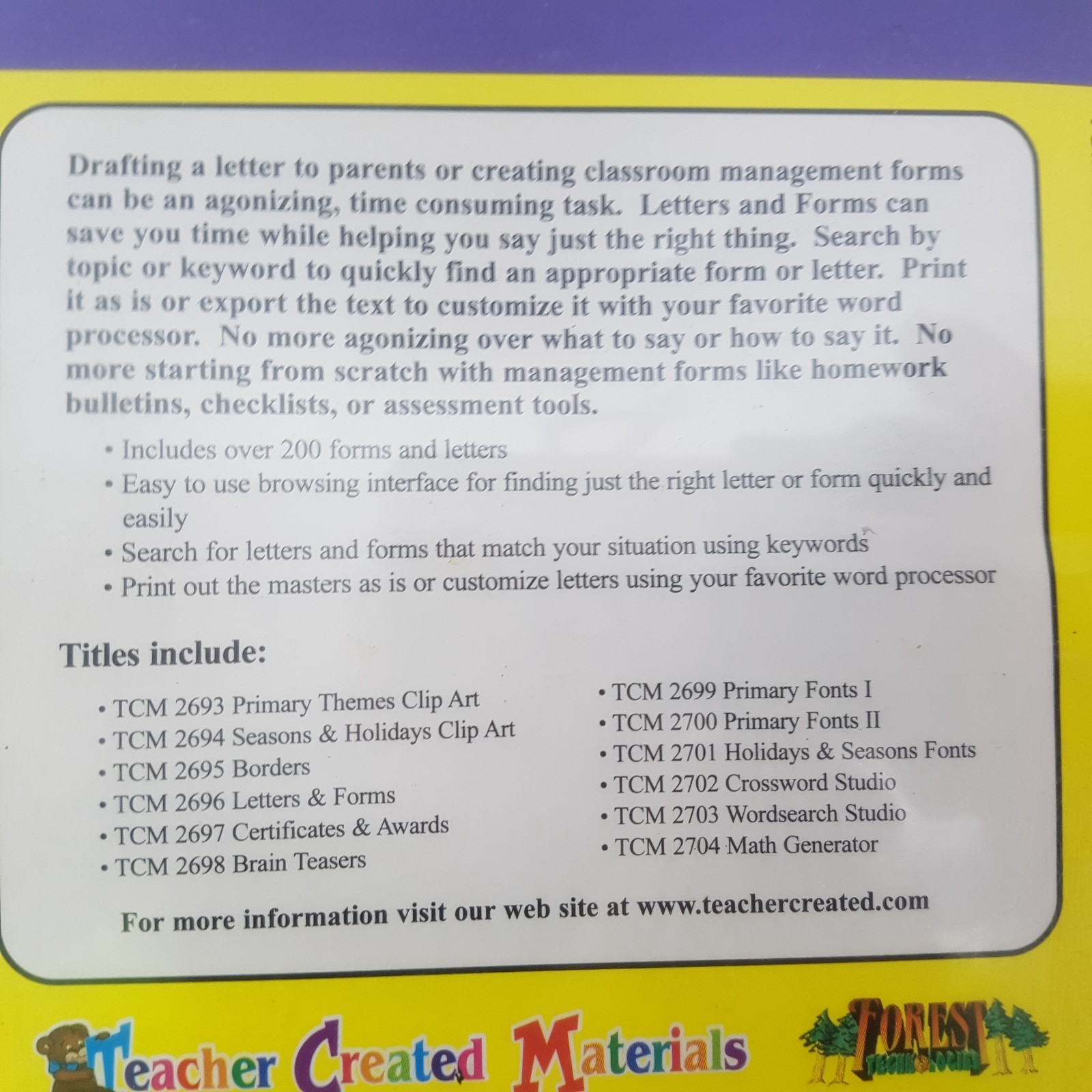 Teachers Created Materials CD-ROM Software for Windows & Macintosh. New