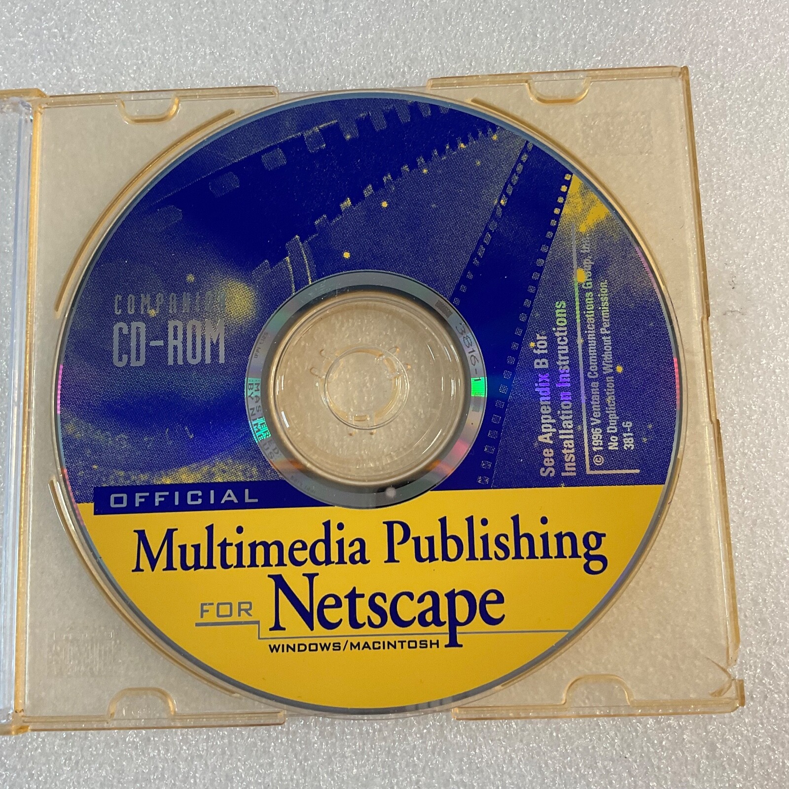 Official Multimedia Publishing For Netscape Window/Macintosh 1996 CD Rom