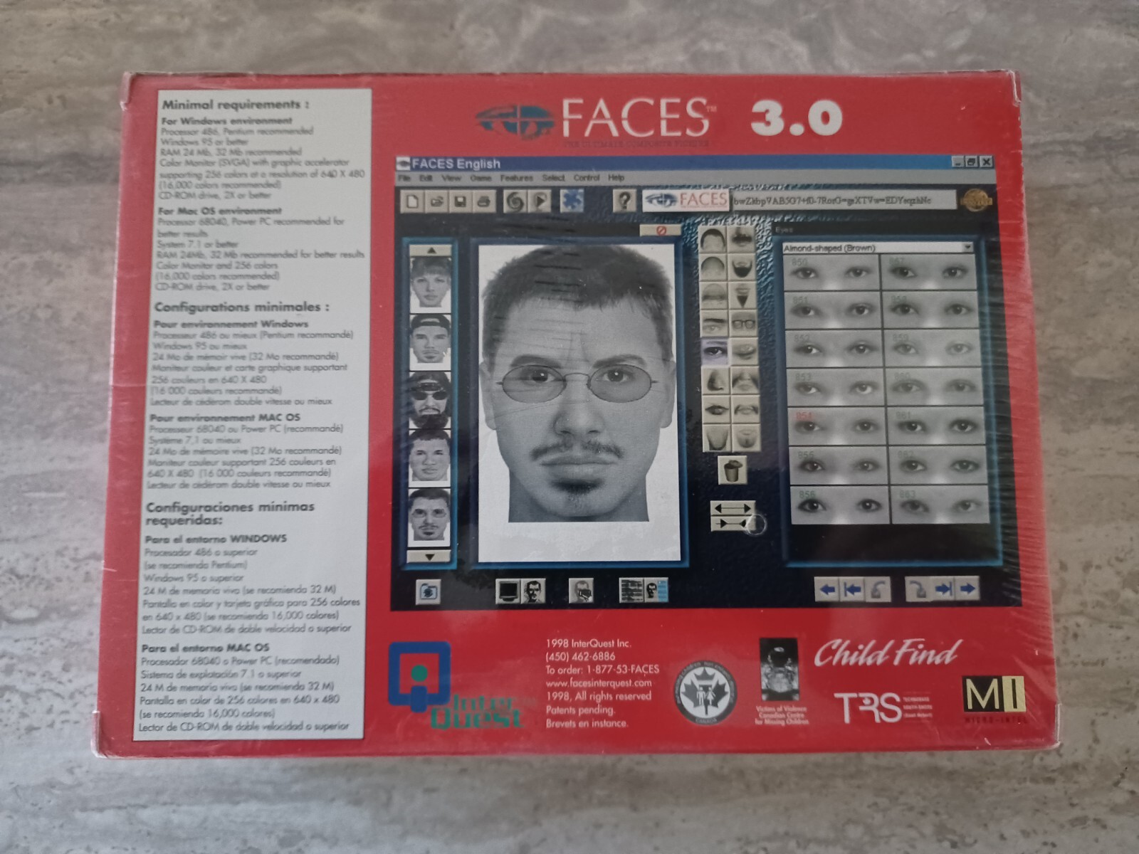 1998 Faces 3.0 The Ultimate Composite Picture Computer Game, Factory Sealed