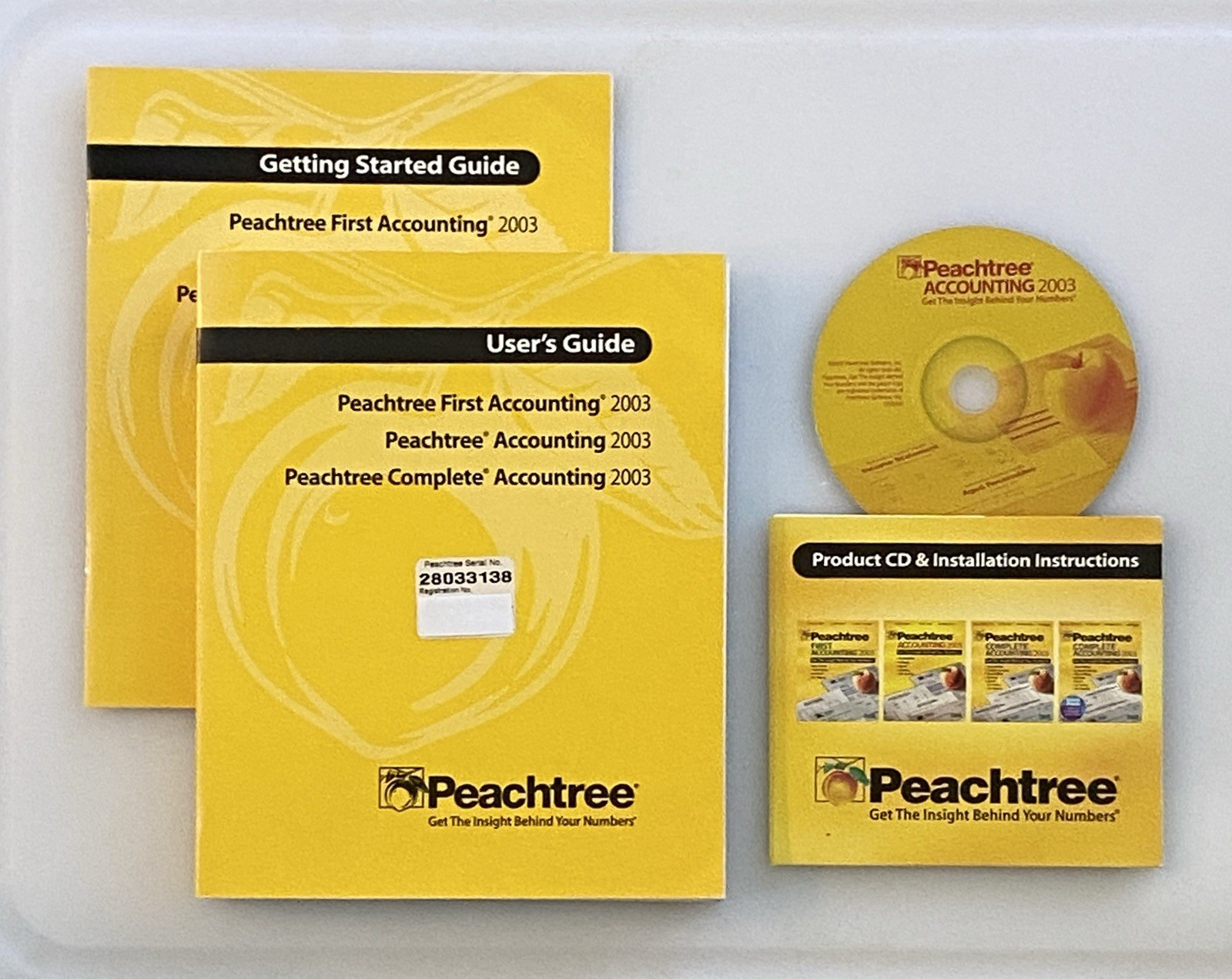 Peachtree Accounting 2003 CD, User Manuals, Serial Number – No Box
