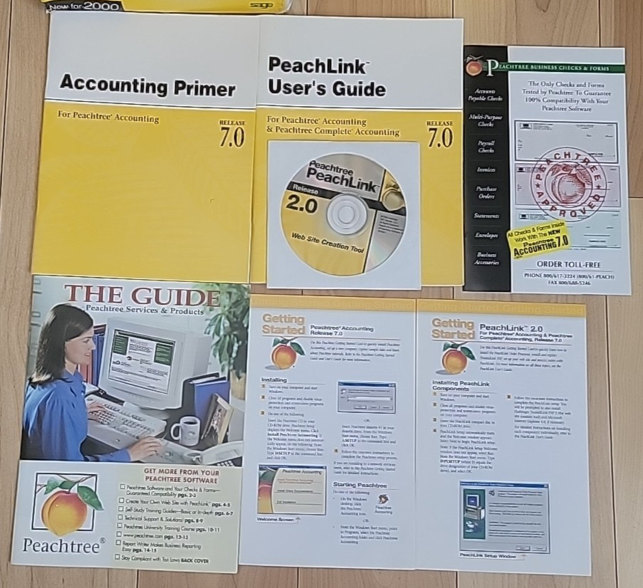 Peachtree PeachLink 2.0 Sage Accounting 2000 CD Web Site Creation Win 95/98 REA