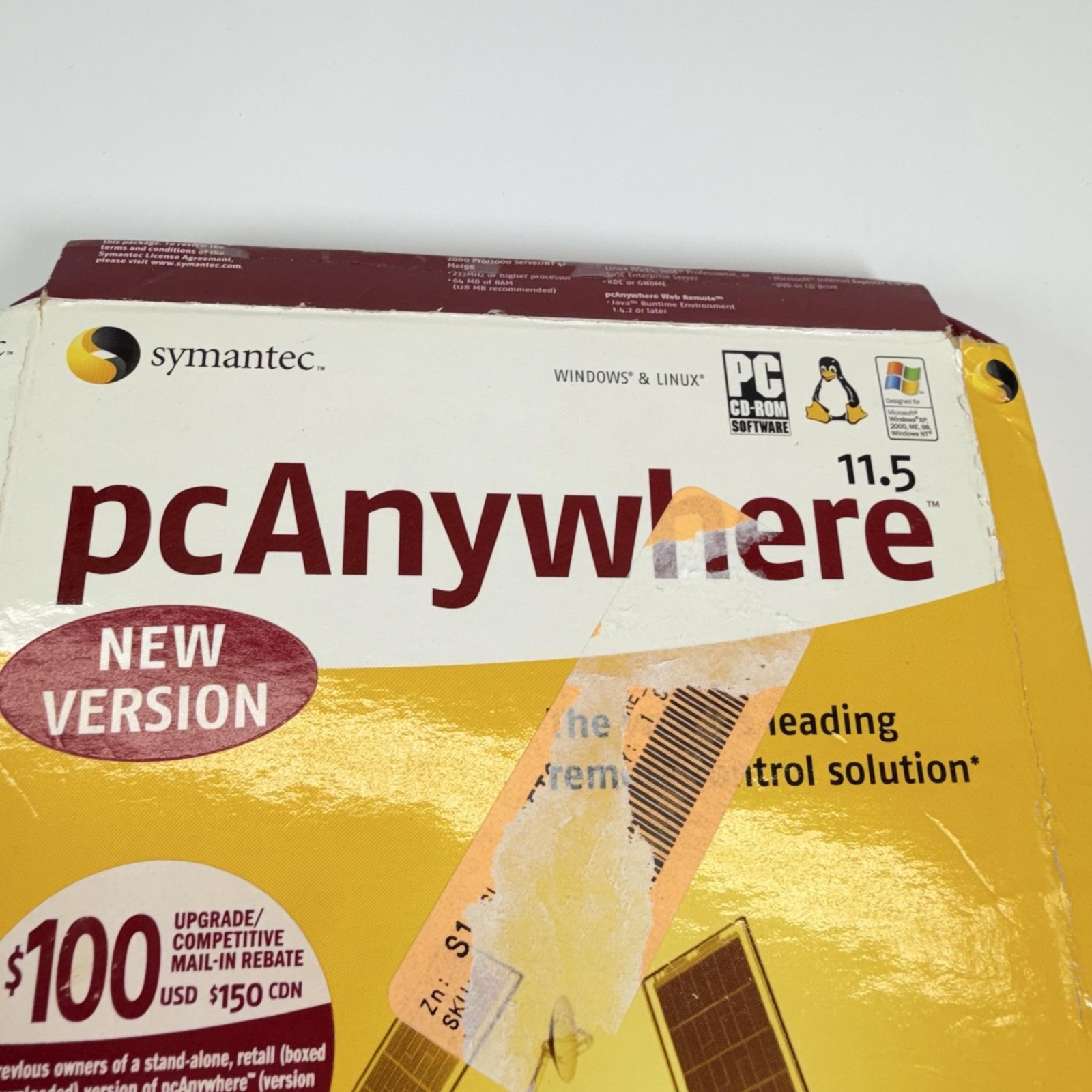 Symantec PcAnywhere 11.5 Windows Linux Remote Access PC CD-ROM Retail Box
