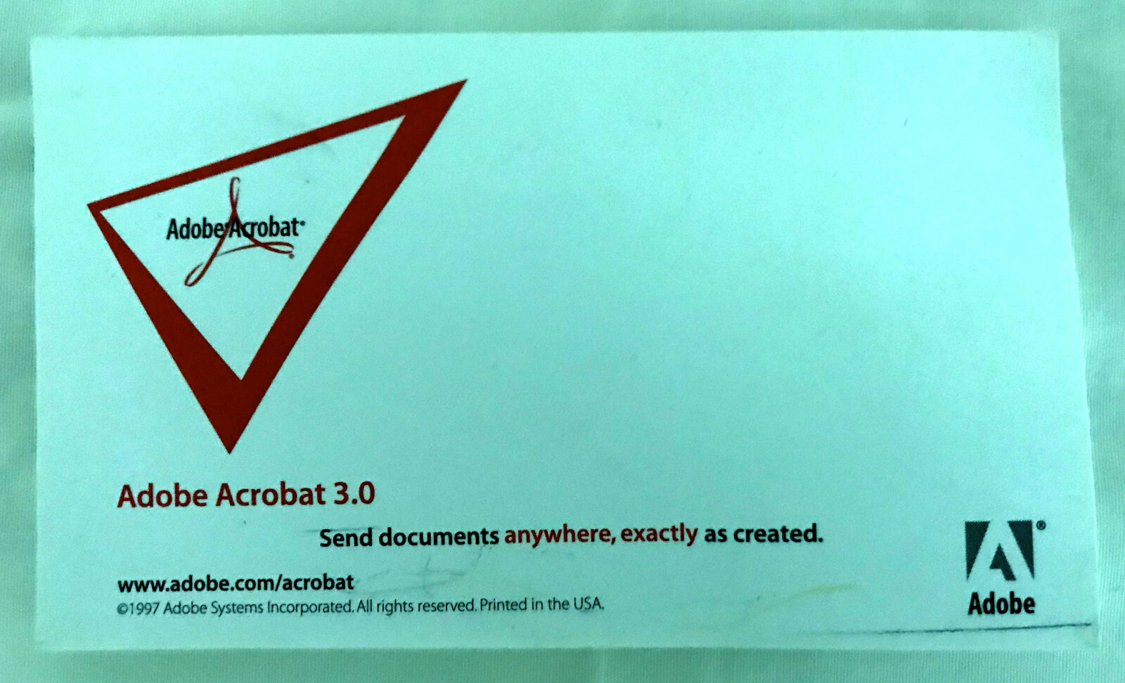 Adobe Acrobat 3.0 Introduction Memo Pad Notes