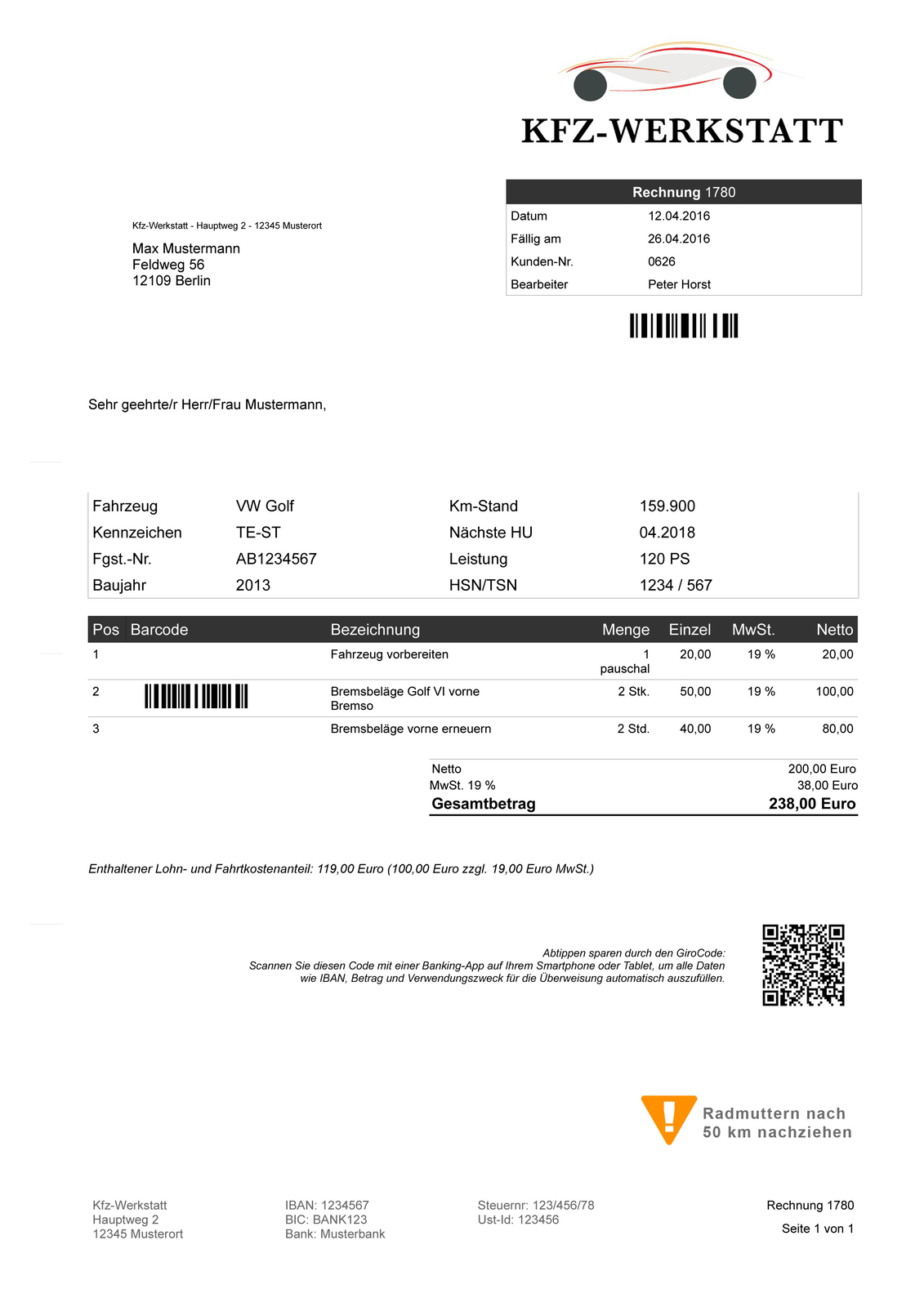 Car Invoice Software Auto Repair Network License, Repair, Spares, Program