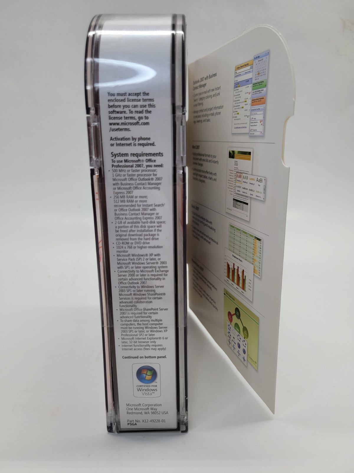 Genuine Microsoft Office Professional 2007 Full Retail Version w/ Key “Open Box”