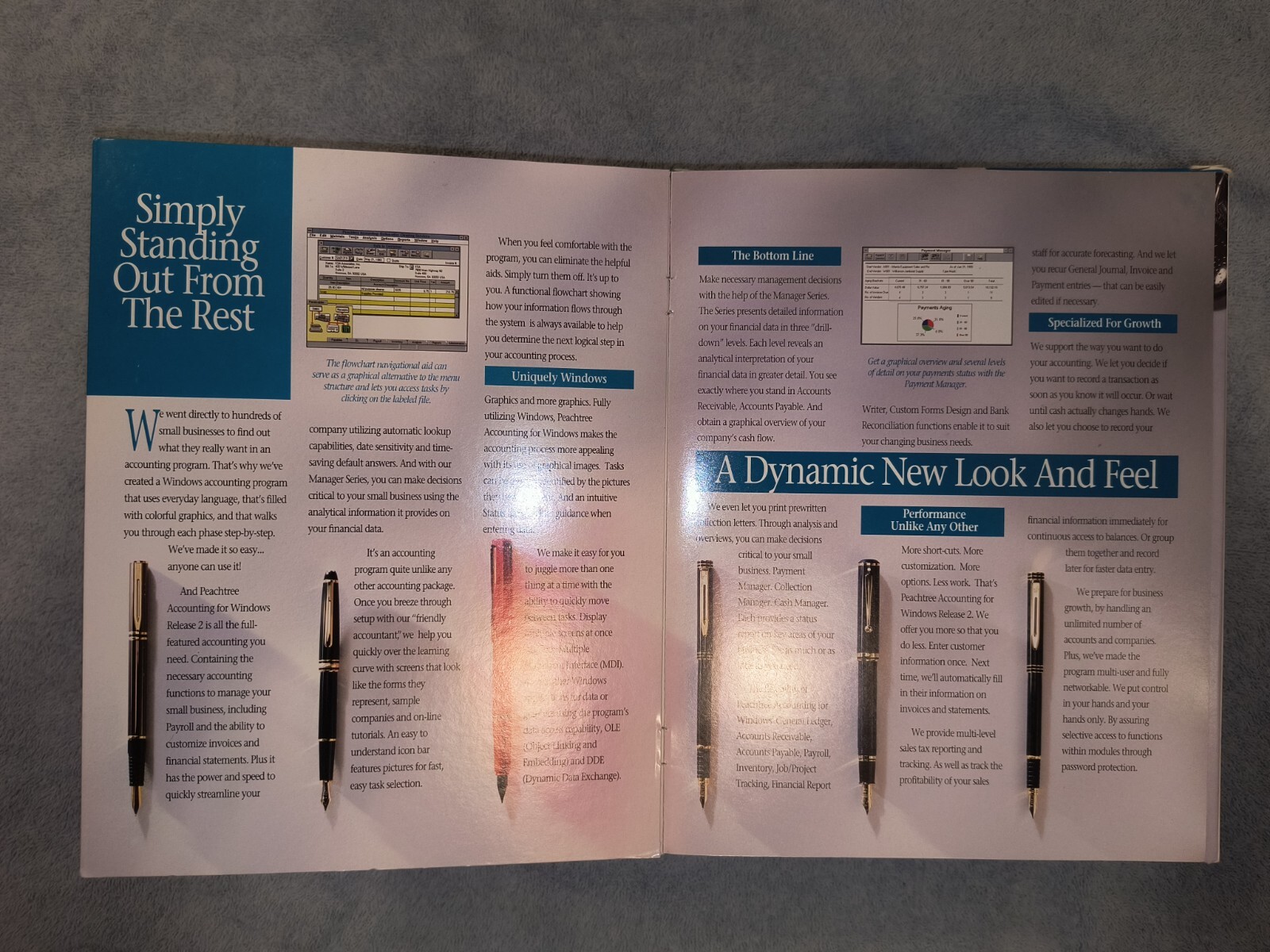 RARE VINTAGE PEACHTREE ACCOUNTING SYSTEM – 2.0 FOR WINDOWS 1993