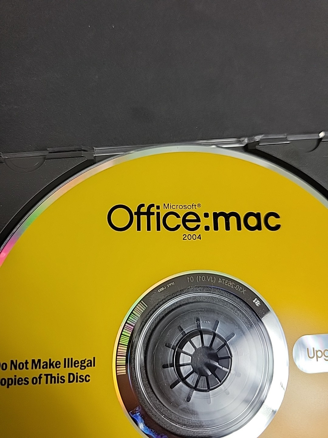 Microsoft Office MAC 2004 Disc with Key Apple Macintosh Upgrade Rare